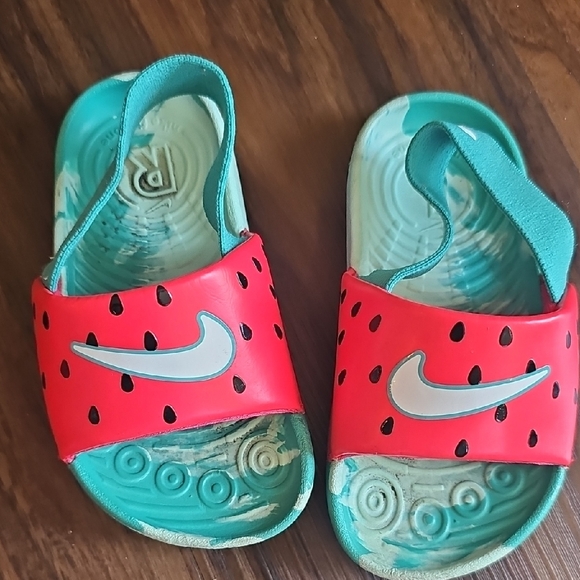 Nike Other - Nike Kids Watermelon Slide Sandals - Red and Green